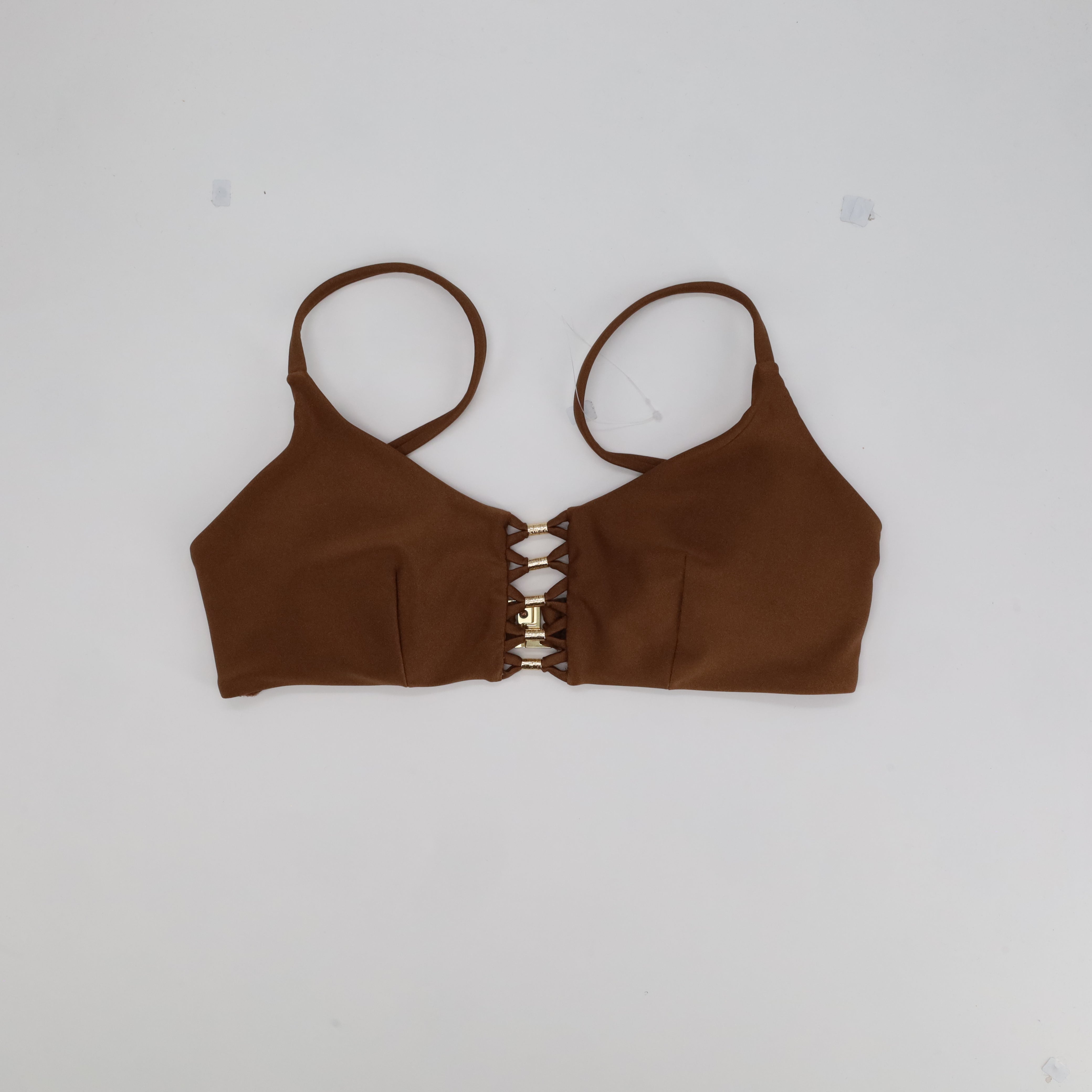 Haut de maillot Rose Marron