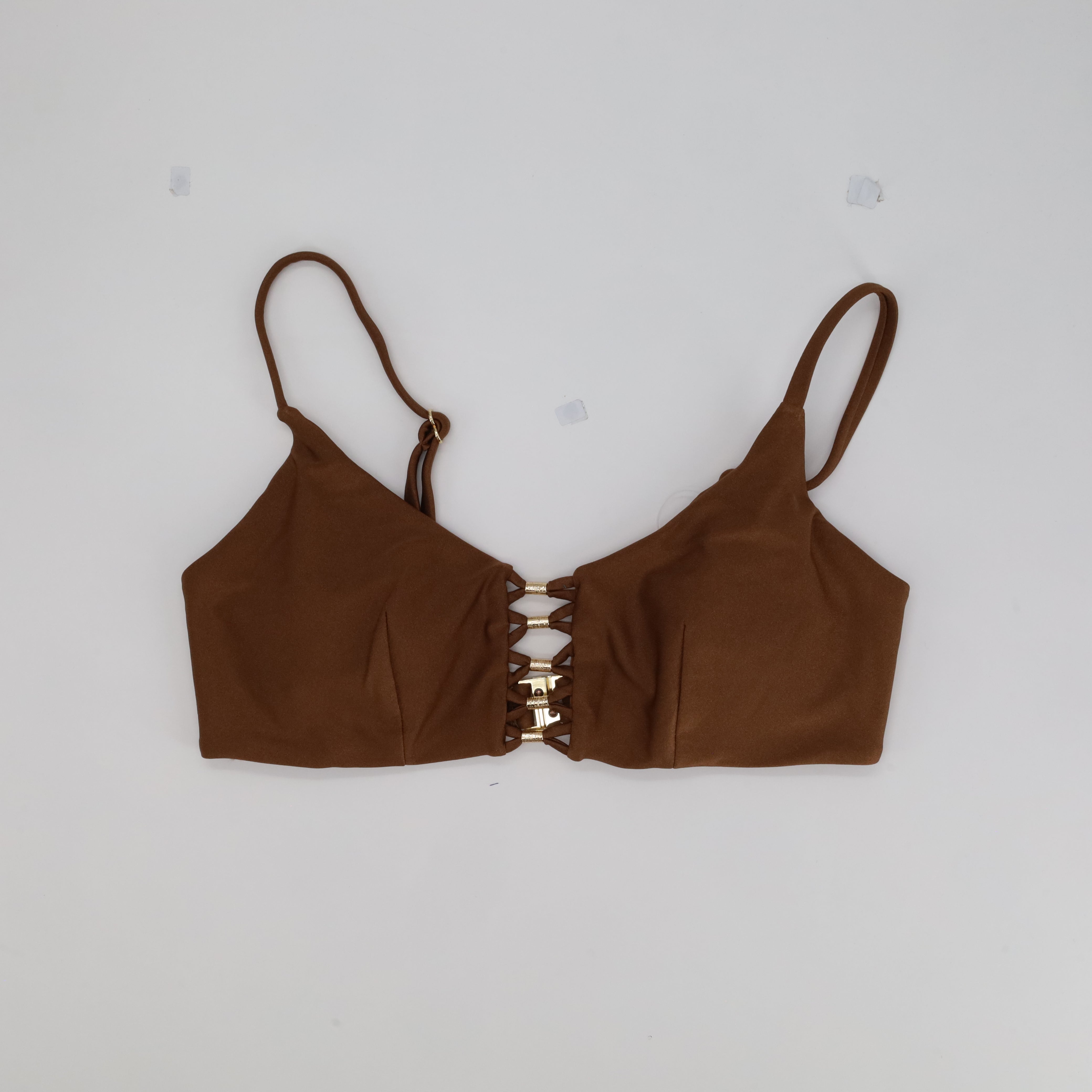 Haut de maillot Rose Marron
