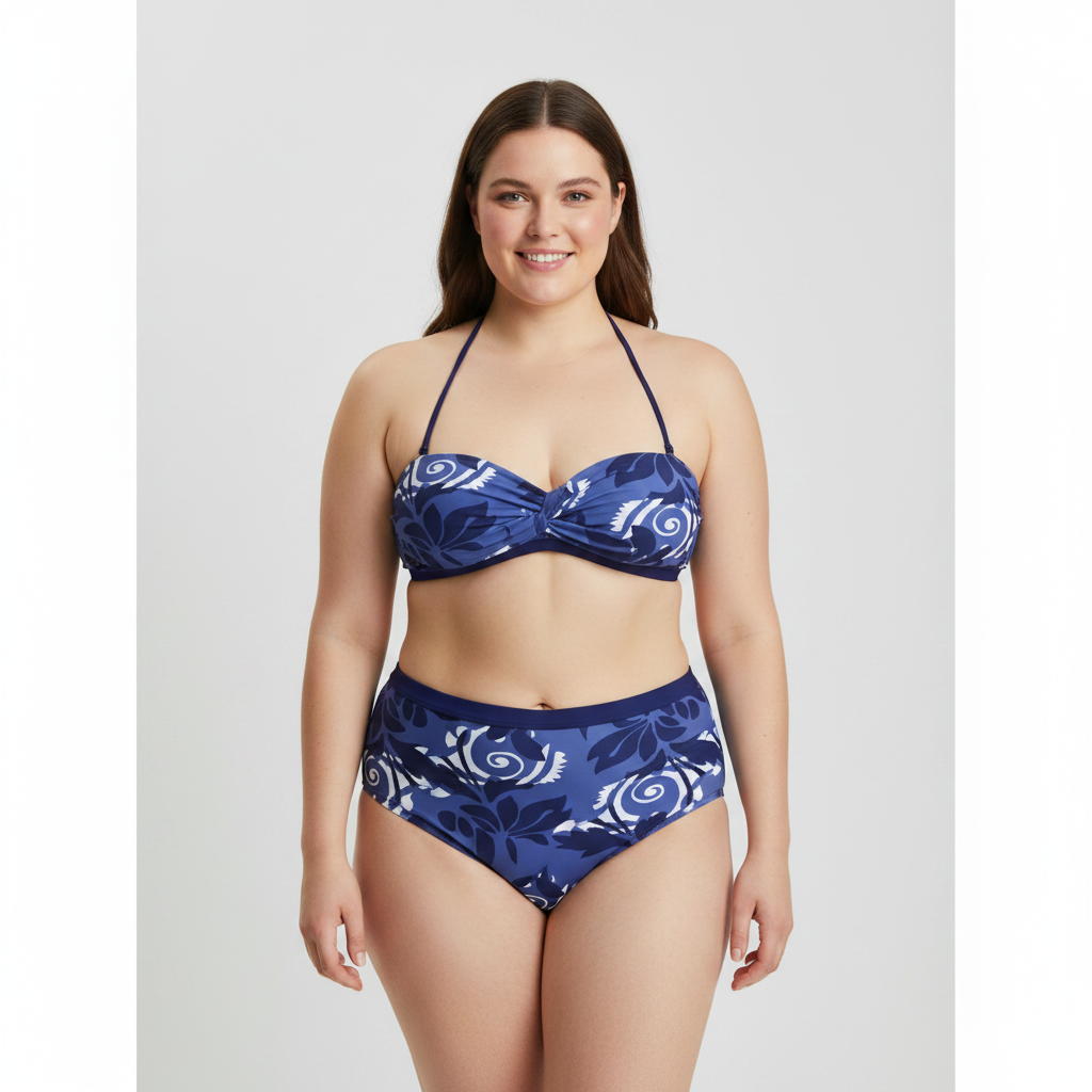 Haut de maillot Livia Bleu