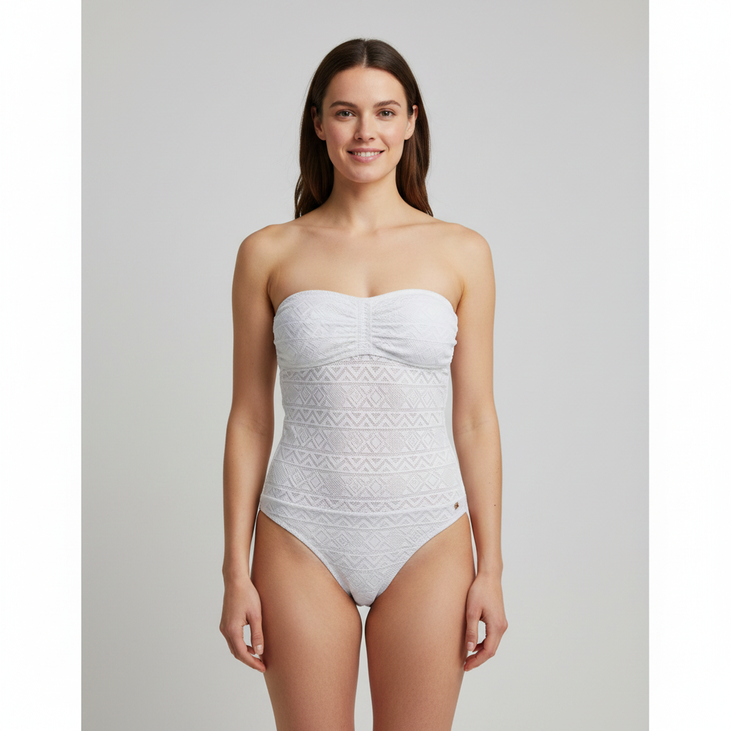 Maillot 1 pièce Little Marcel Blanc