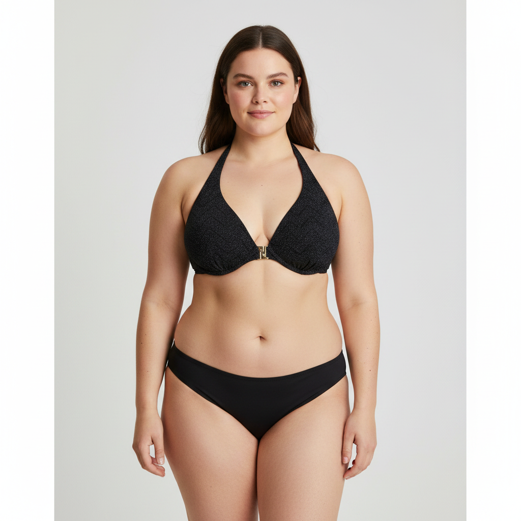 Haut de maillot Rose Noir