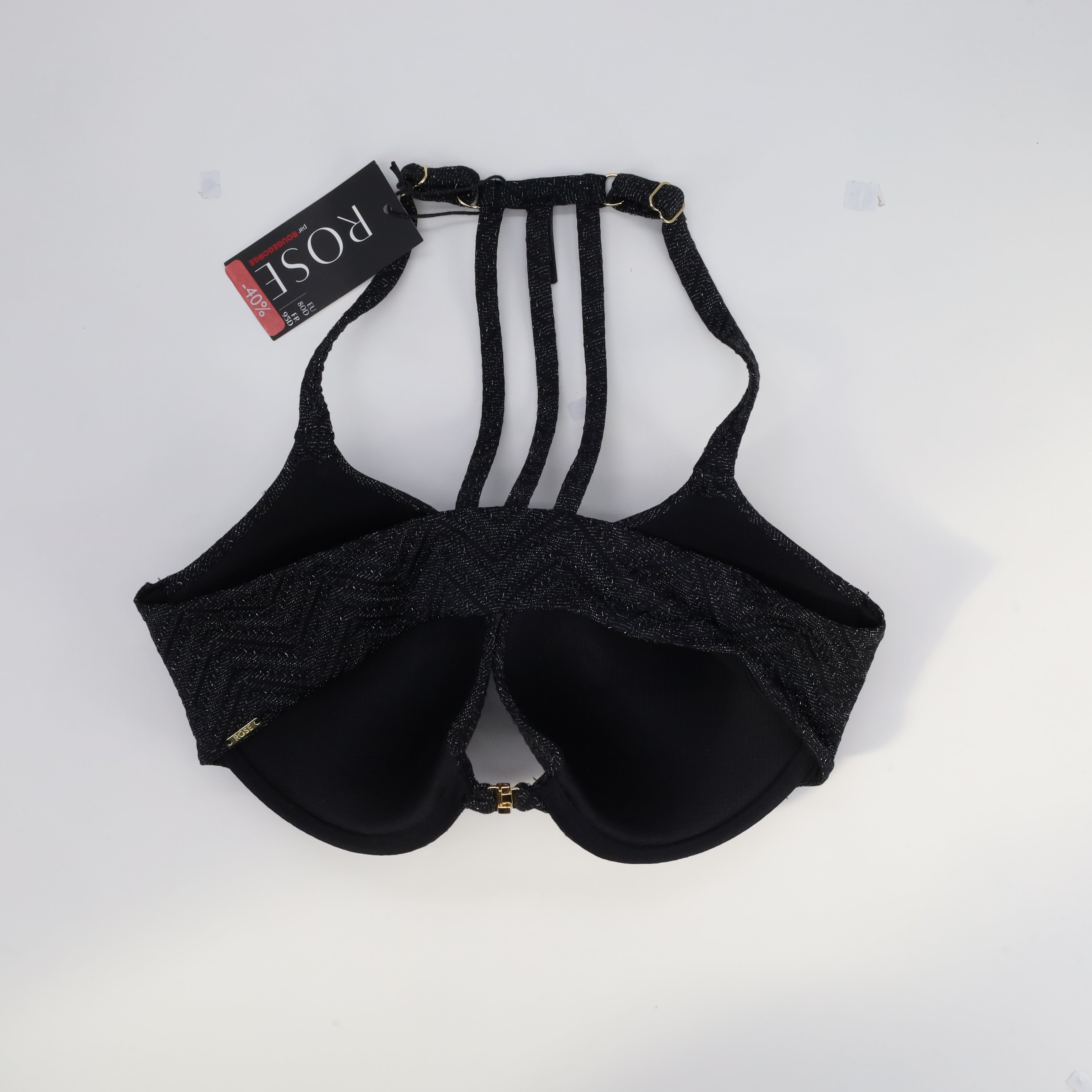 Haut de maillot Rose Noir