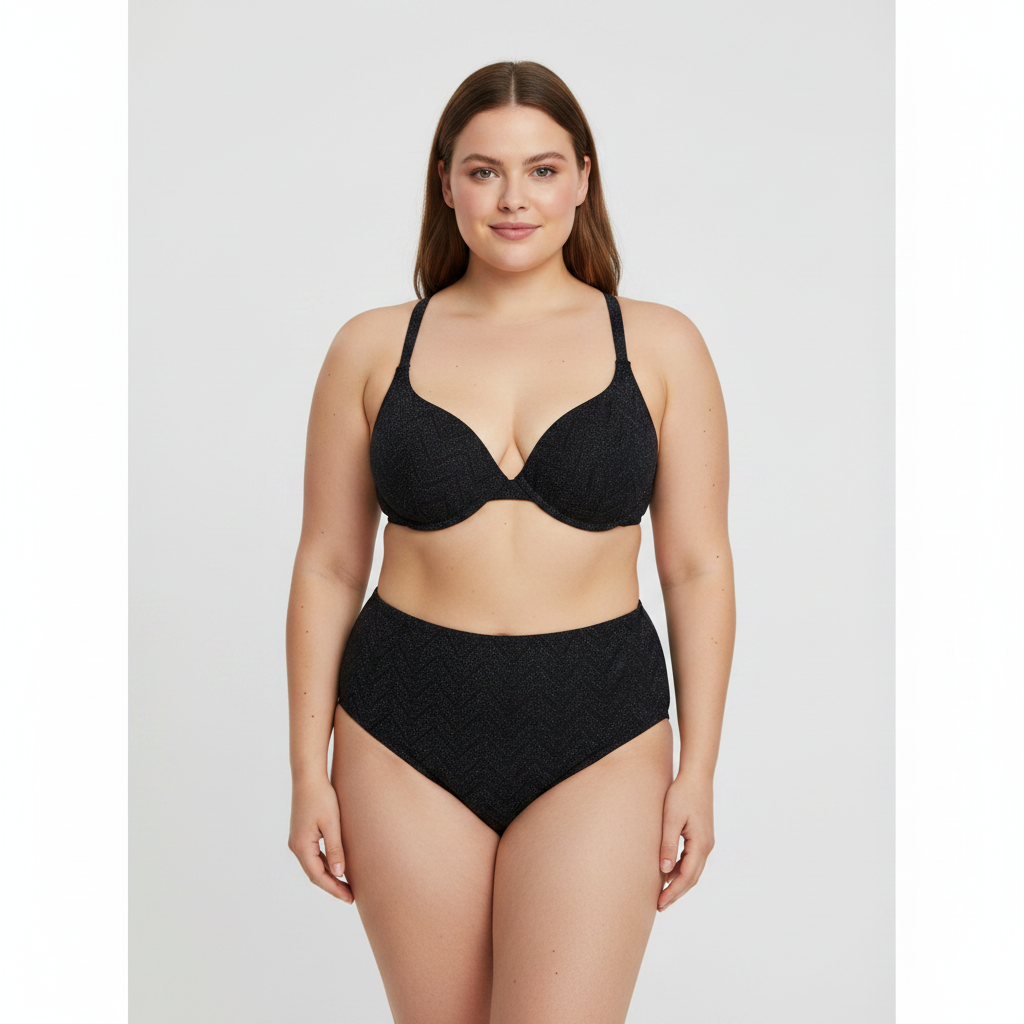 Haut de maillot Rose Noir