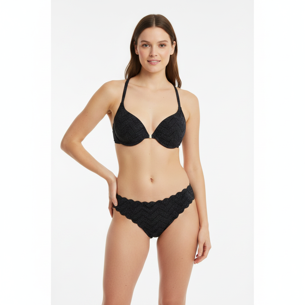Haut de maillot Rose Noir