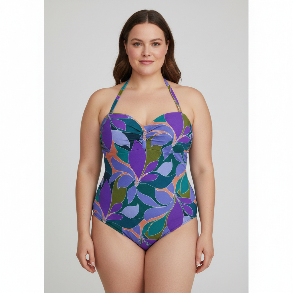 Maillot 1 pièce RougeGorge Violet